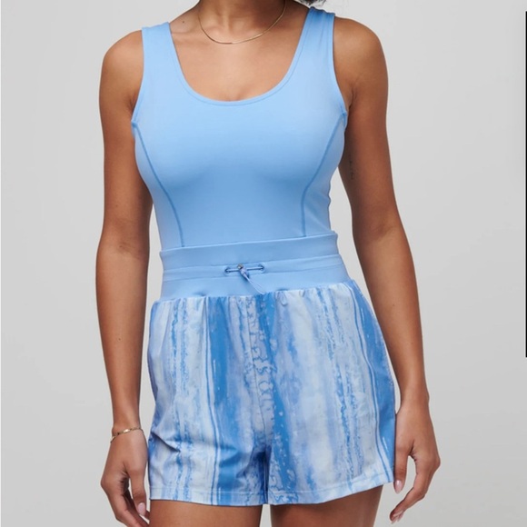 Travis Mathew Light Blue Tie-Dye Athletic Shorts - Picture 2 of 5